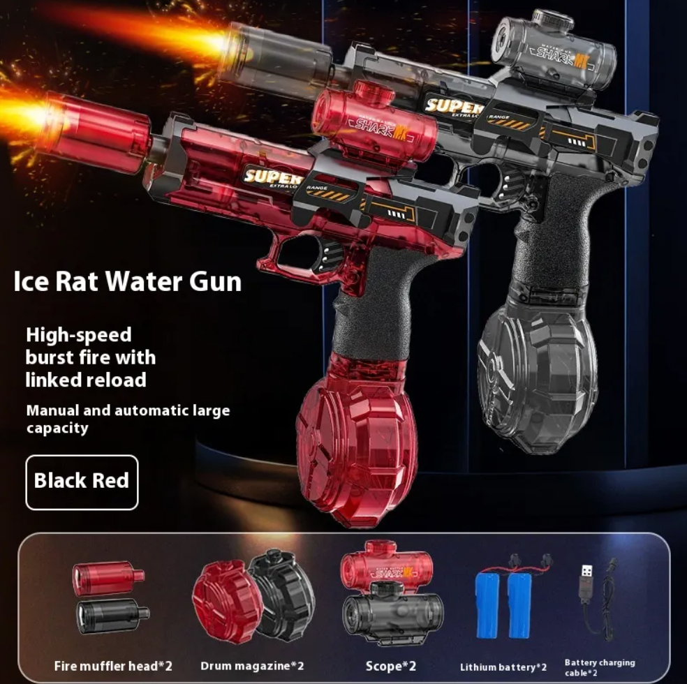 pistola de agua electrica con luces LED